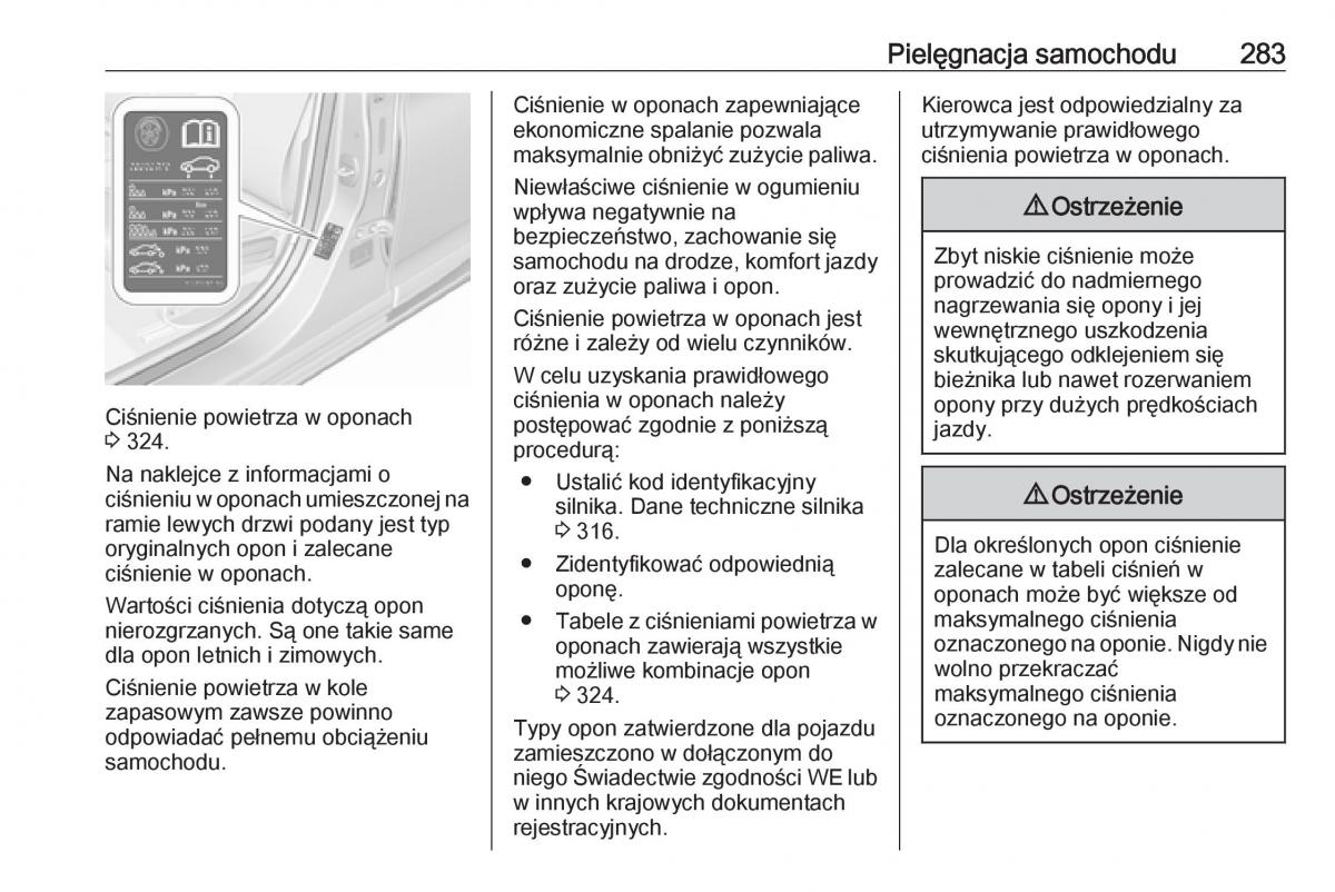 Opel Astra K V 5 instrukcja obslugi / page 285