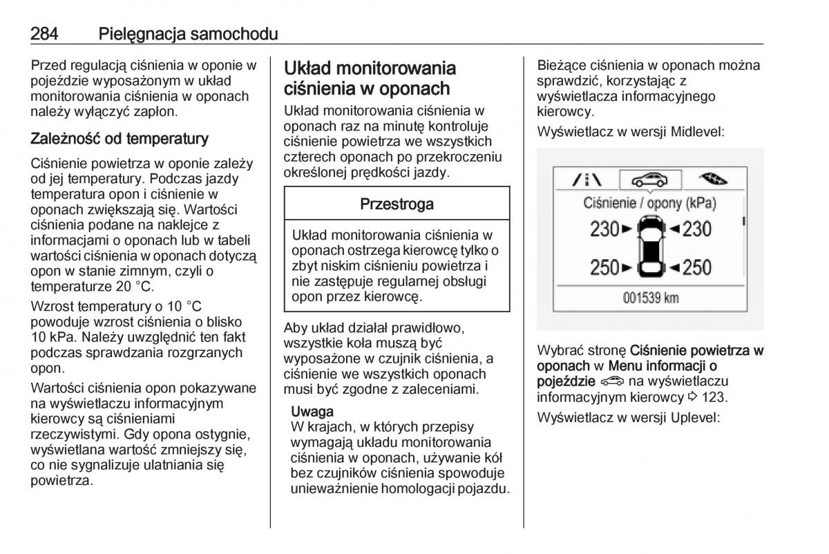 Opel Astra K V 5 instrukcja obslugi / page 286