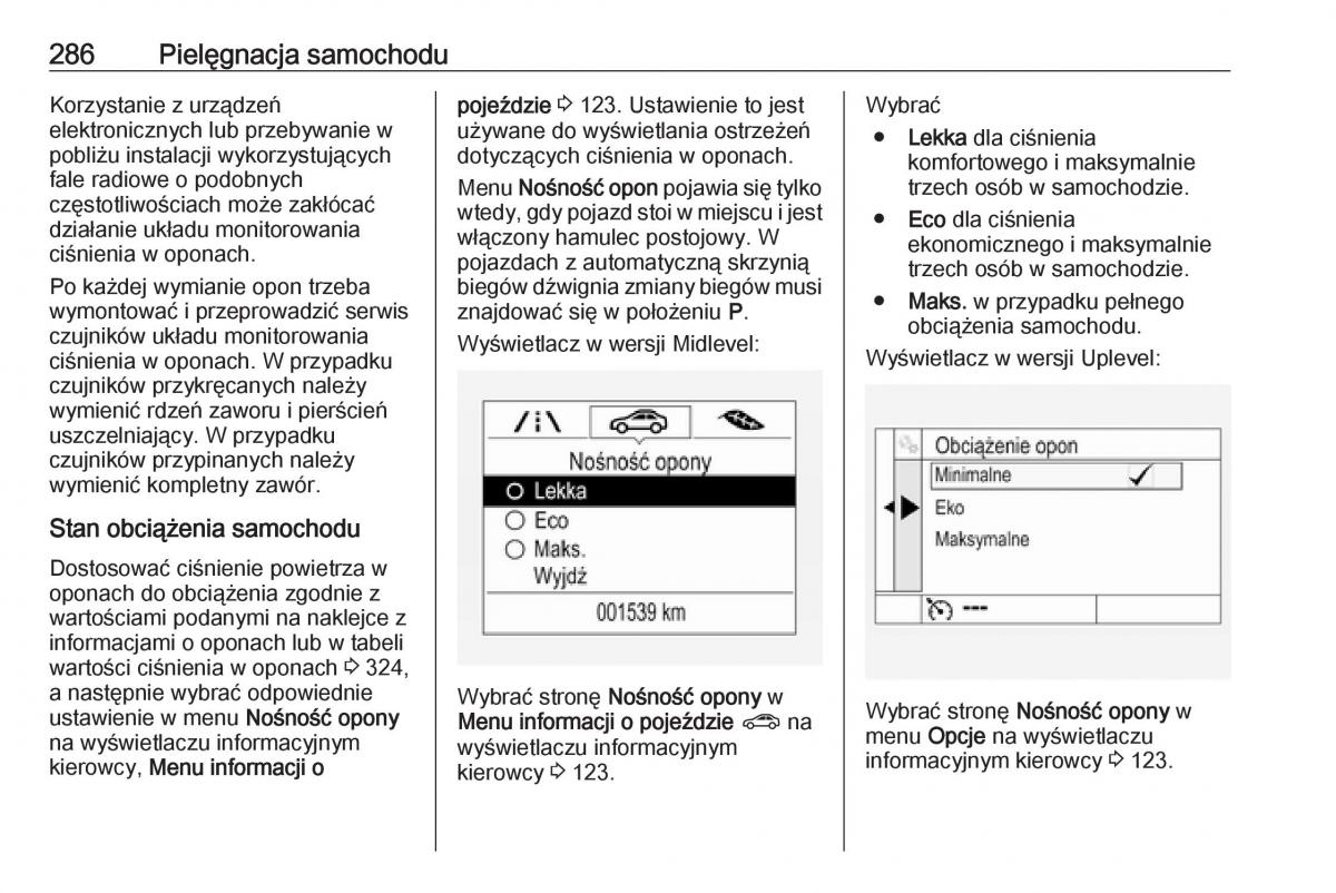 Opel Astra K V 5 instrukcja obslugi / page 288