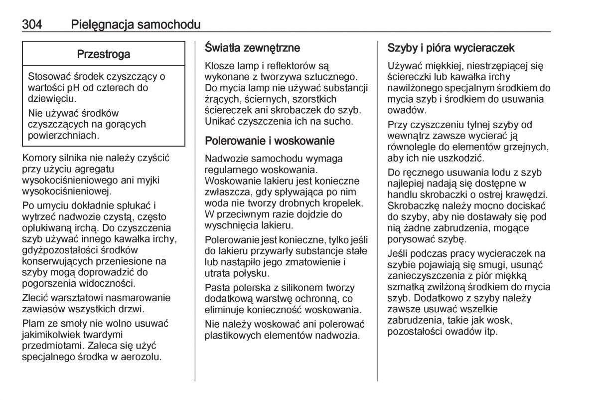 Opel Astra K V 5 instrukcja obslugi / page 306