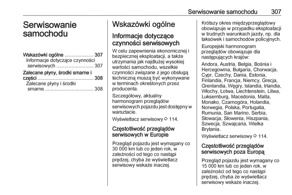 Opel Astra K V 5 instrukcja obslugi / page 309