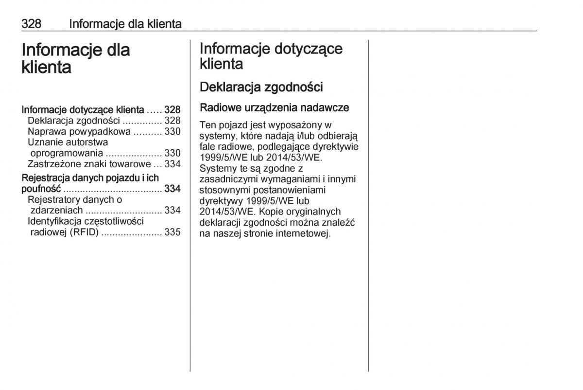 Opel Astra K V 5 instrukcja obslugi / page 330