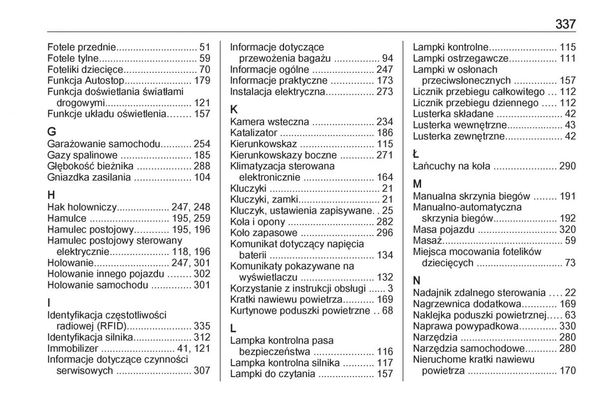 Opel Astra K V 5 instrukcja obslugi / page 339