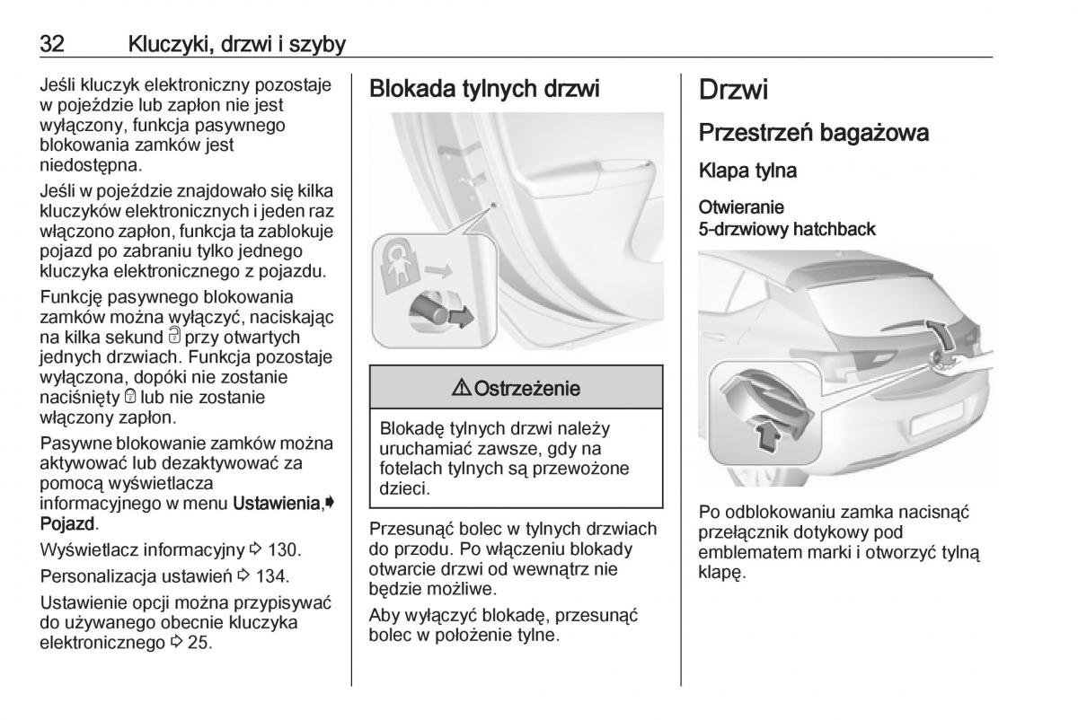 Opel Astra K V 5 instrukcja obslugi / page 34