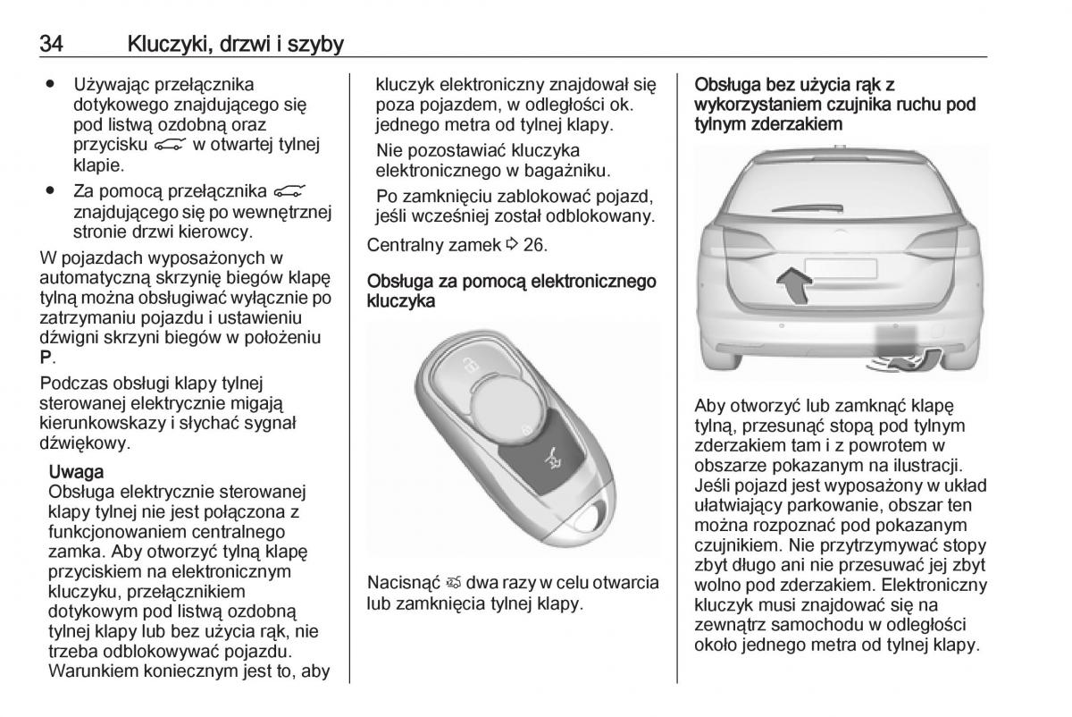 Opel Astra K V 5 instrukcja obslugi / page 36