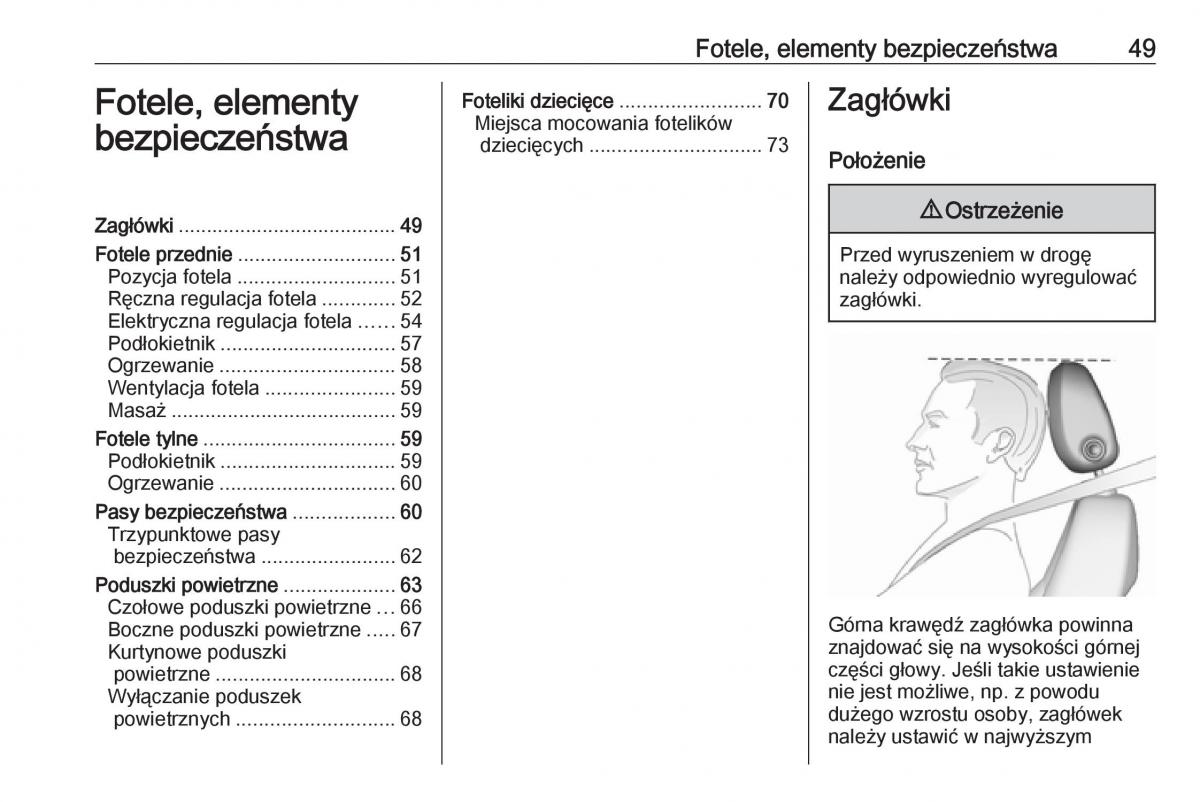 Opel Astra K V 5 instrukcja obslugi / page 51