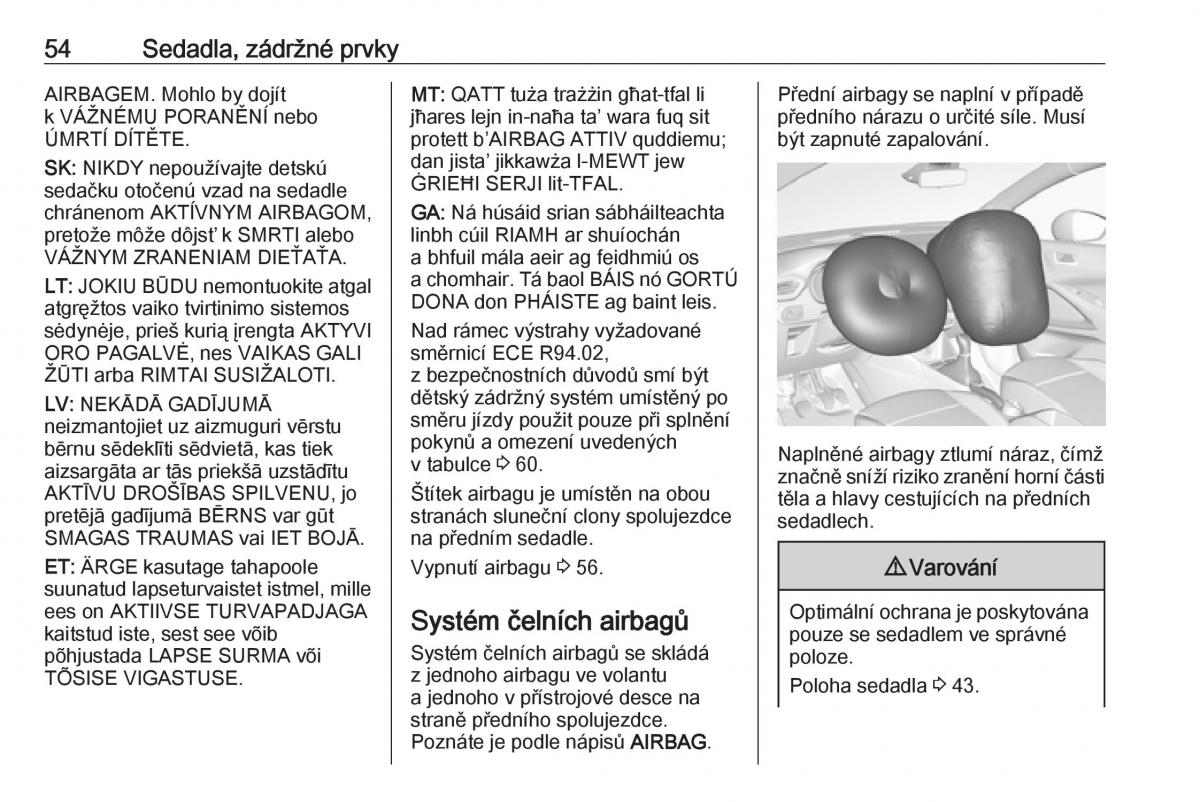 Opel Crossland X navod k obsludze / page 56