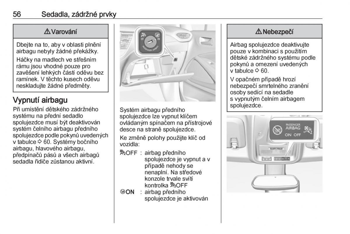 Opel Crossland X navod k obsludze / page 58