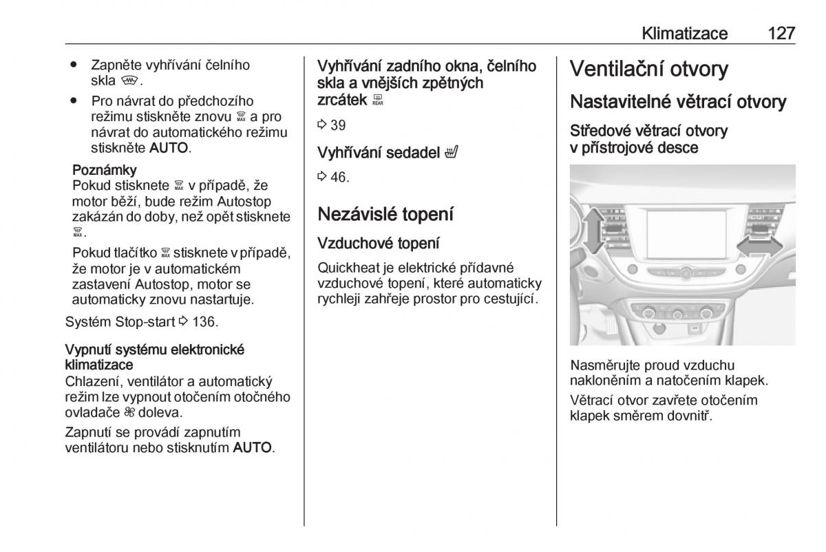 Opel Crossland X navod k obsludze / page 129