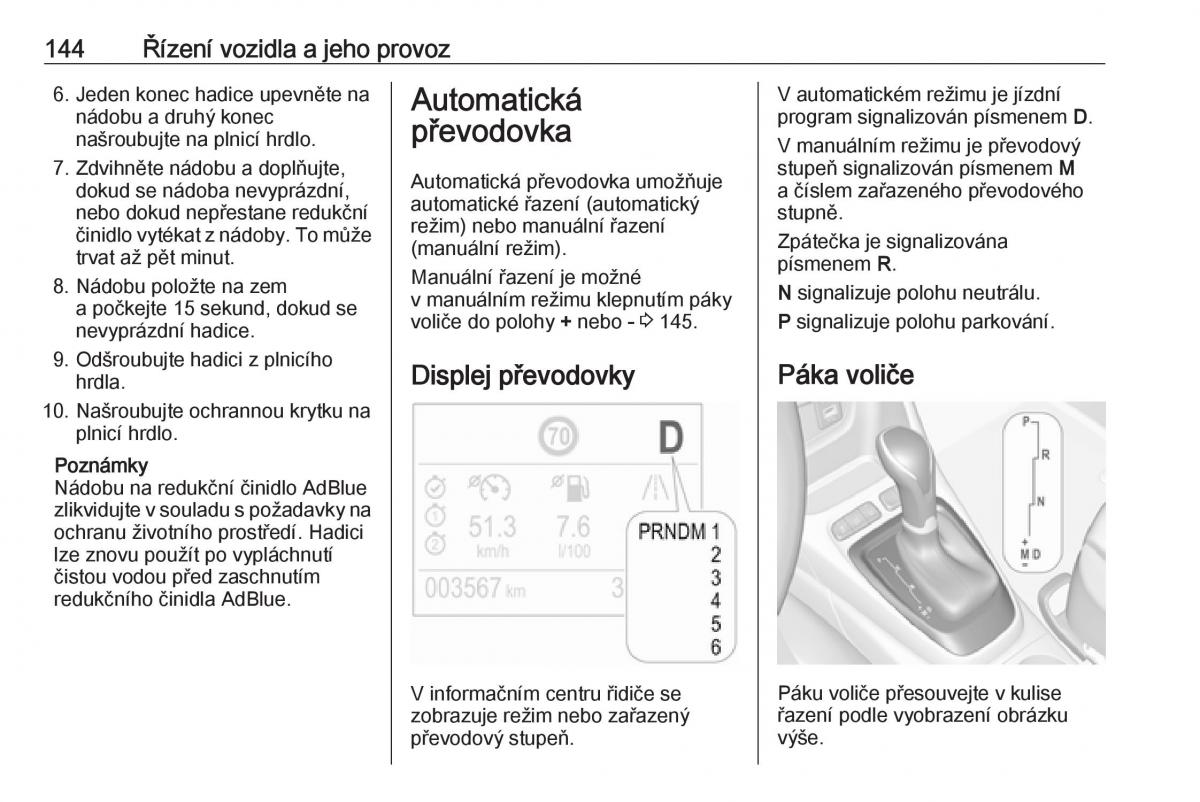 Opel Crossland X navod k obsludze / page 146