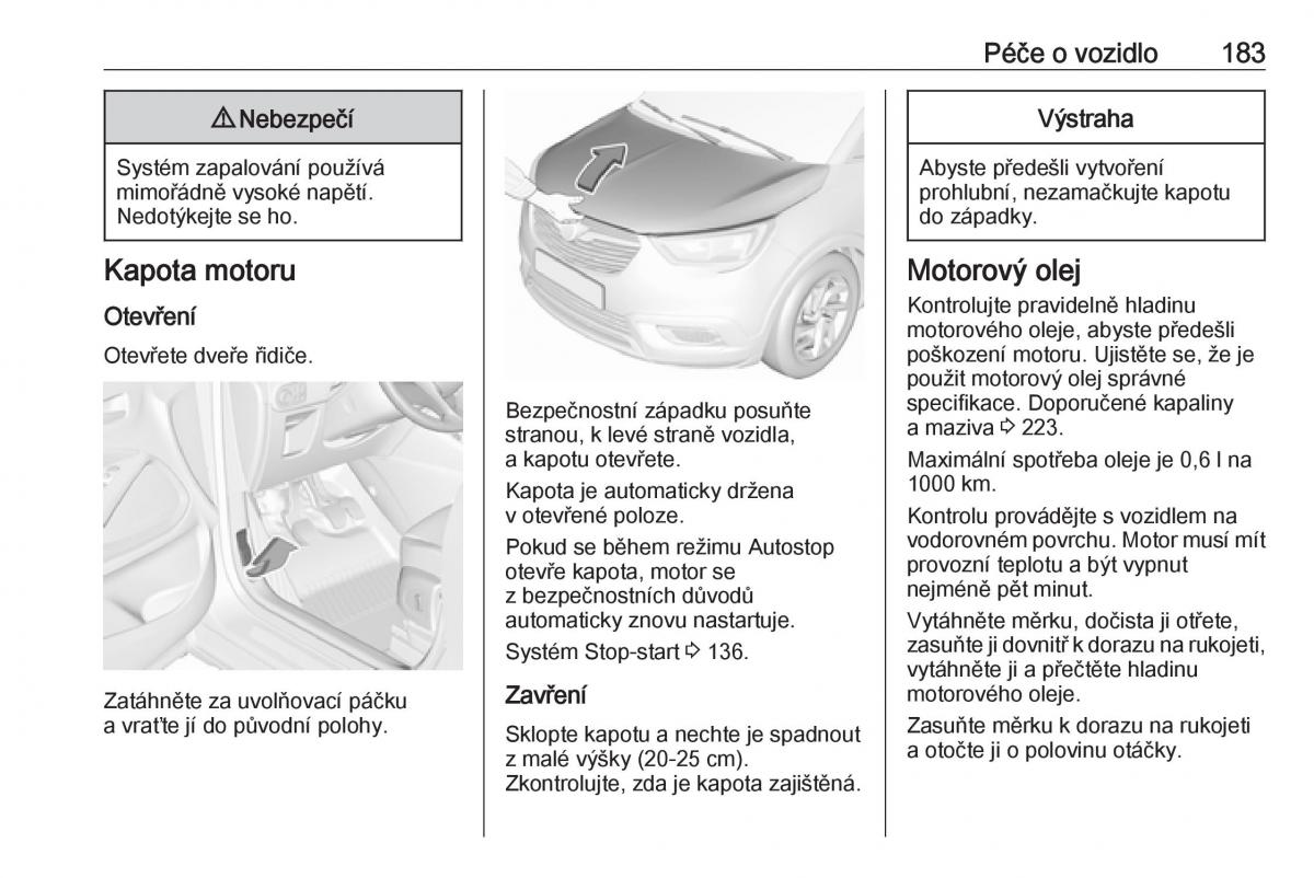 Opel Crossland X navod k obsludze / page 185