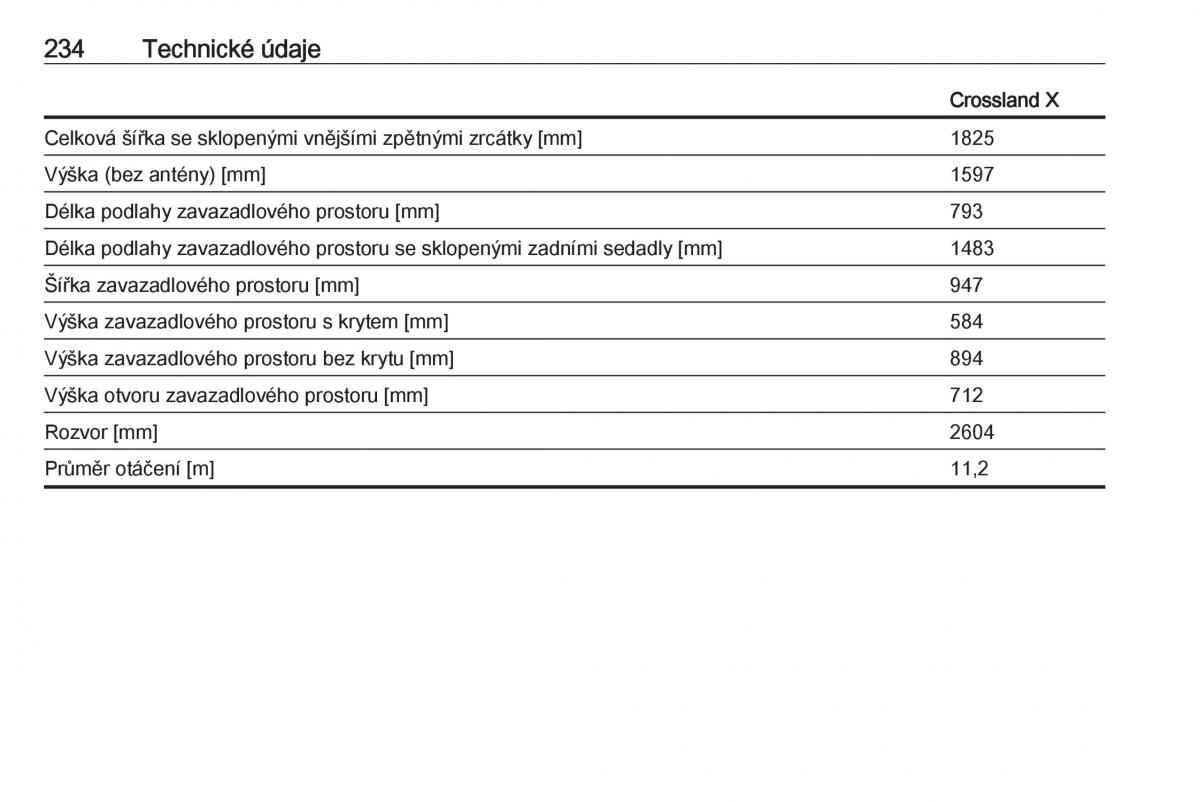 Opel Crossland X navod k obsludze / page 236