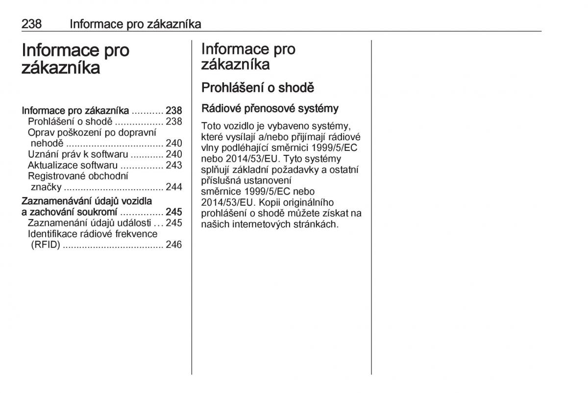 Opel Crossland X navod k obsludze / page 240