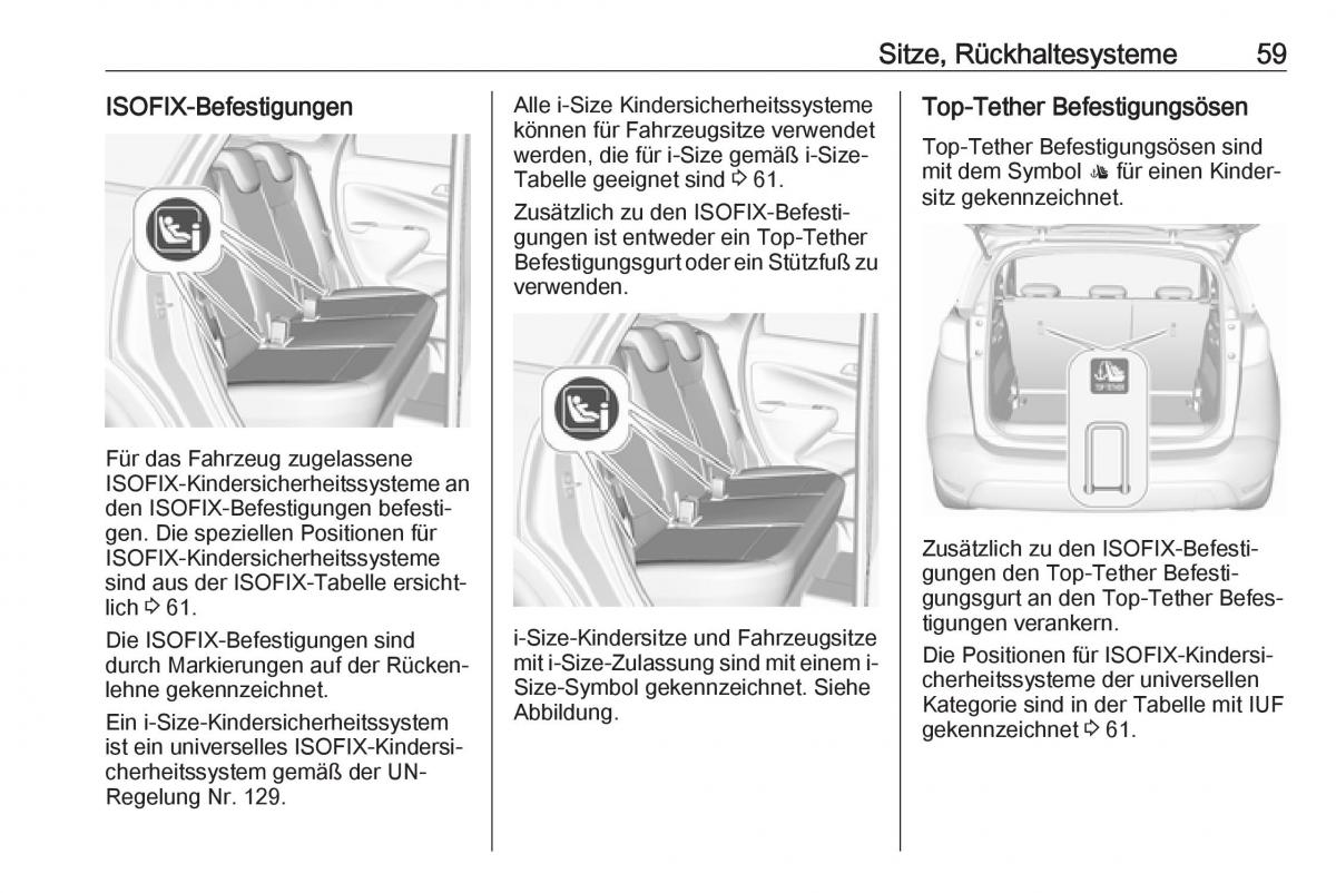 Opel Crossland X Handbuch / page 61