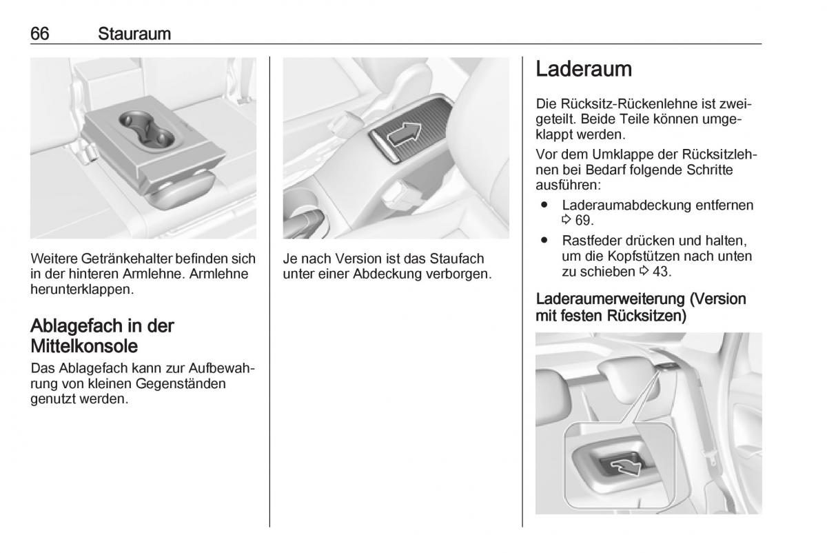 Opel Crossland X Handbuch / page 68