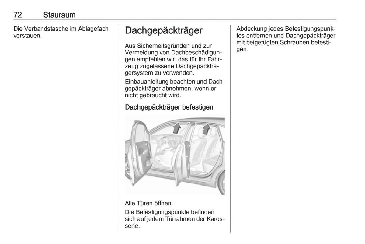 Opel Crossland X Handbuch / page 74