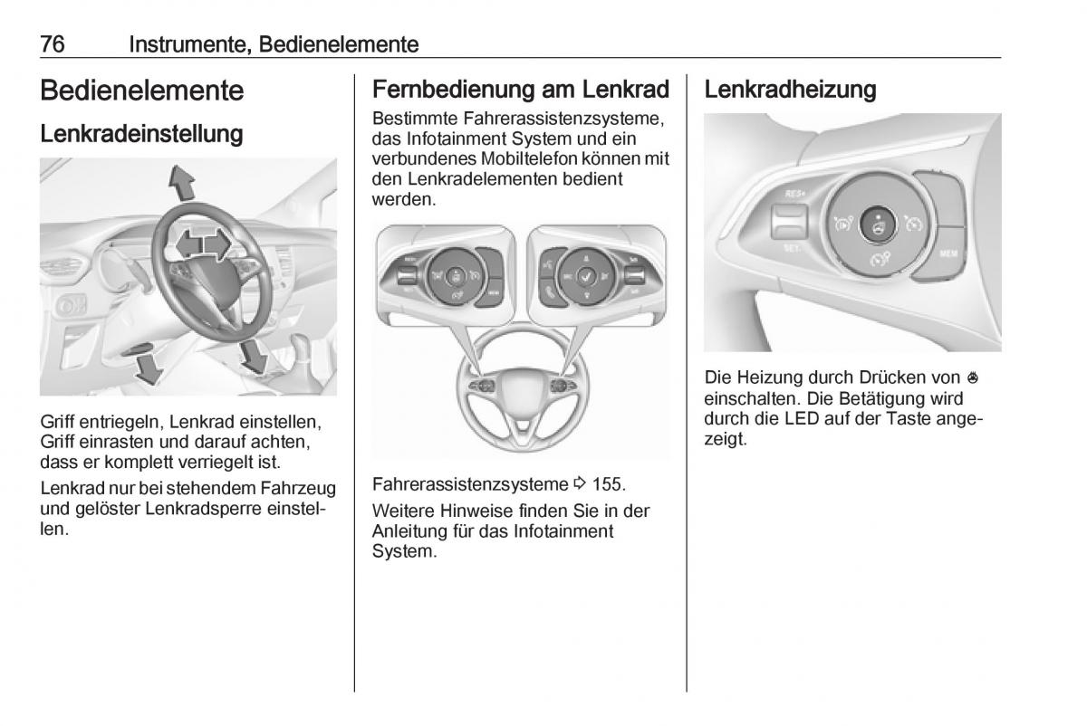 Opel Crossland X Handbuch / page 78