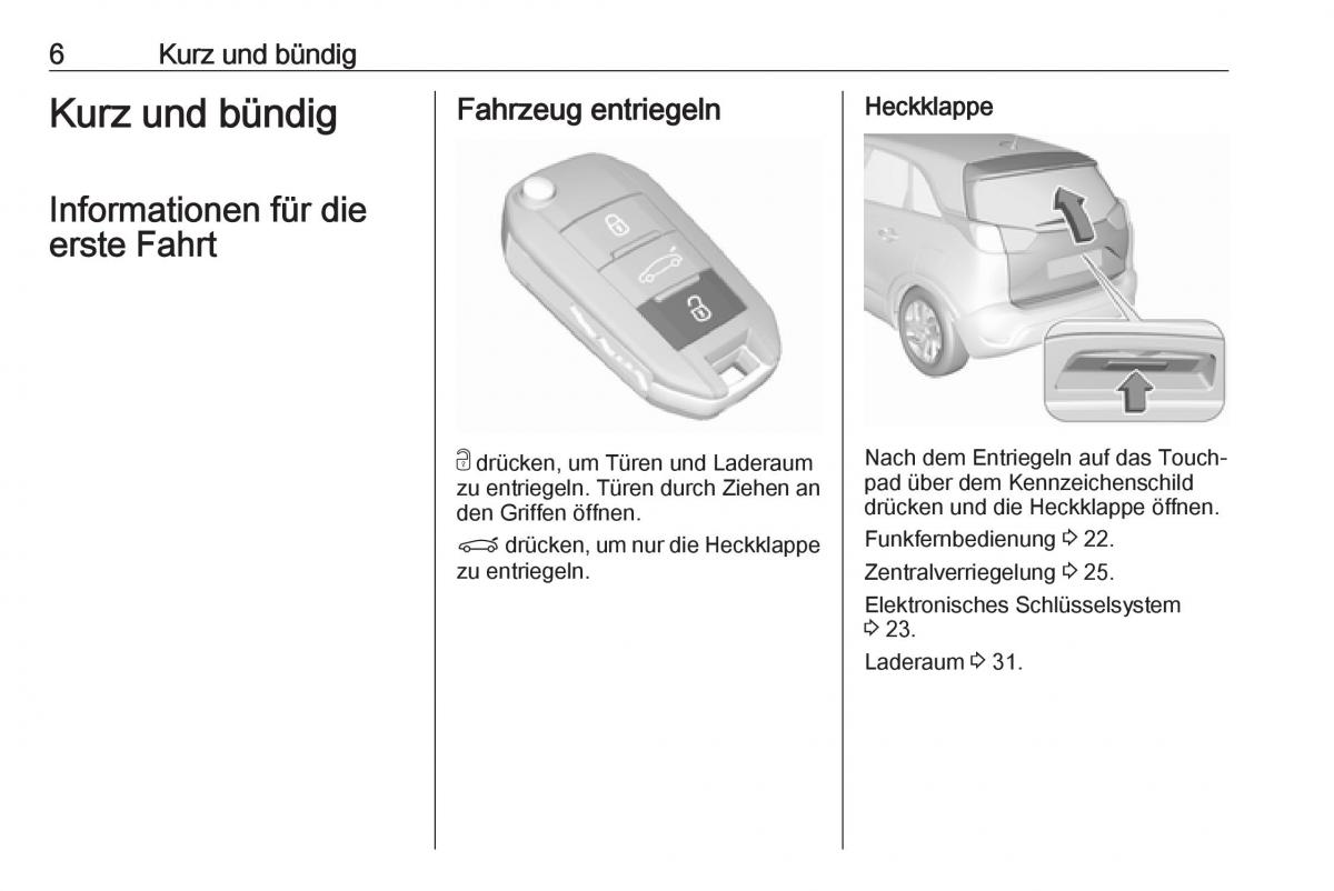 Opel Crossland X Handbuch / page 8