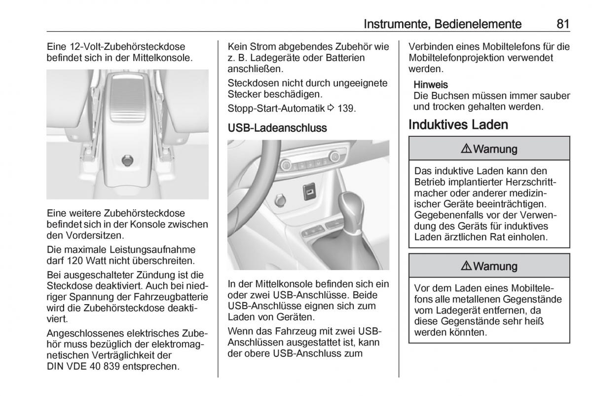 Opel Crossland X Handbuch / page 83