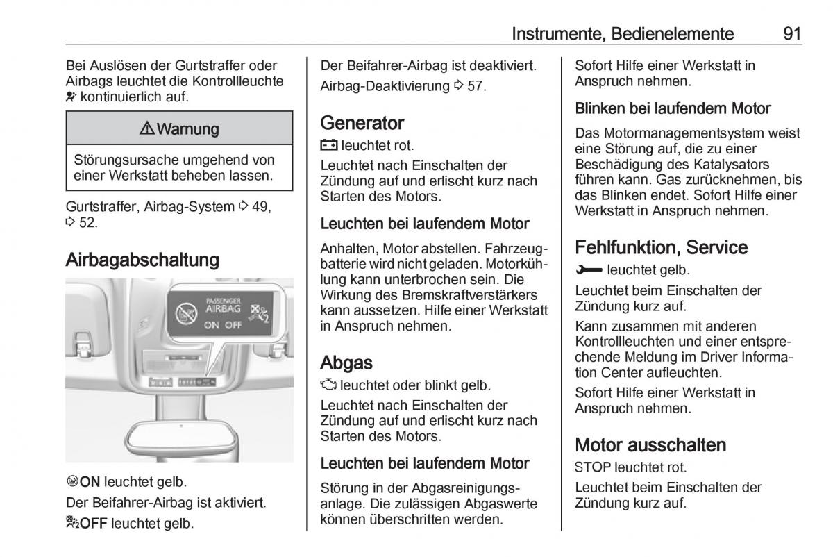 Opel Crossland X Handbuch / page 93