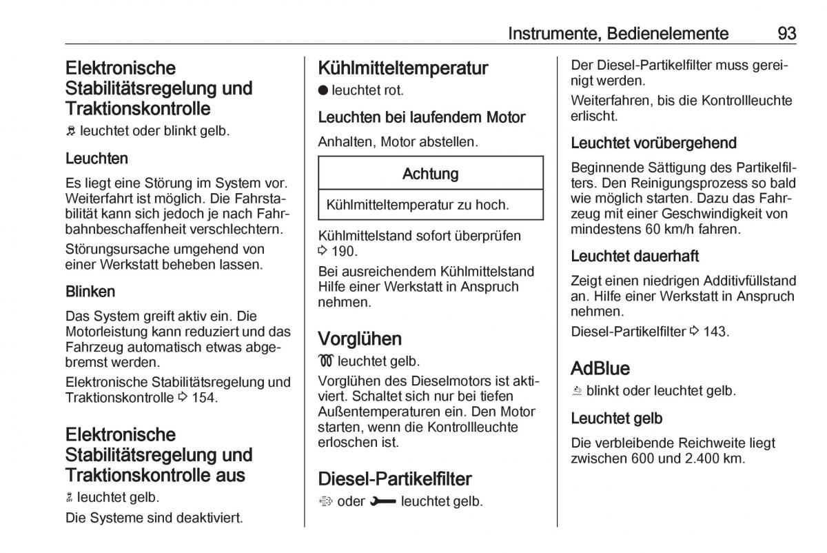 Opel Crossland X Handbuch / page 95