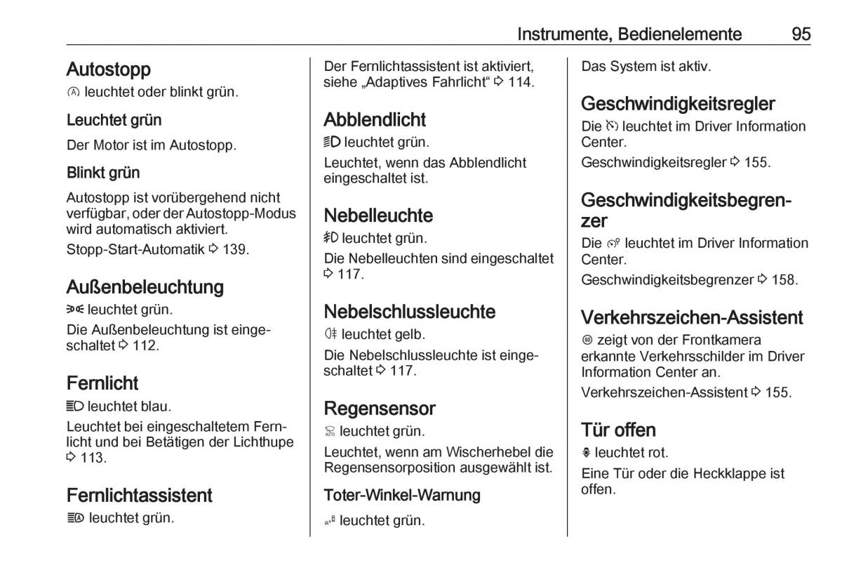 Opel Crossland X Handbuch / page 97