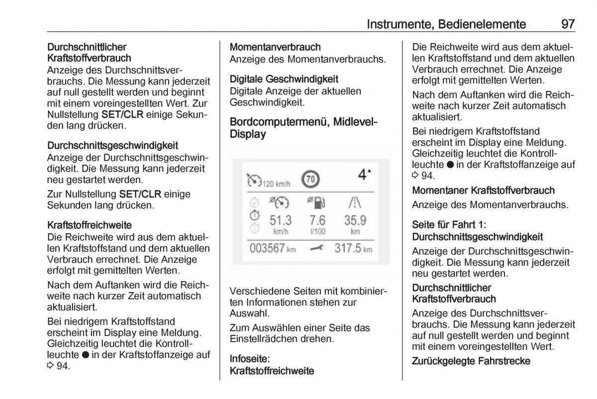 Opel Crossland X Handbuch / page 99