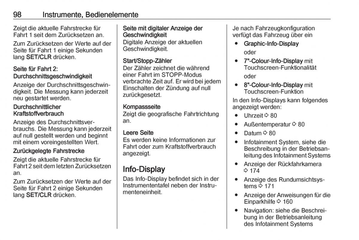 Opel Crossland X Handbuch / page 100