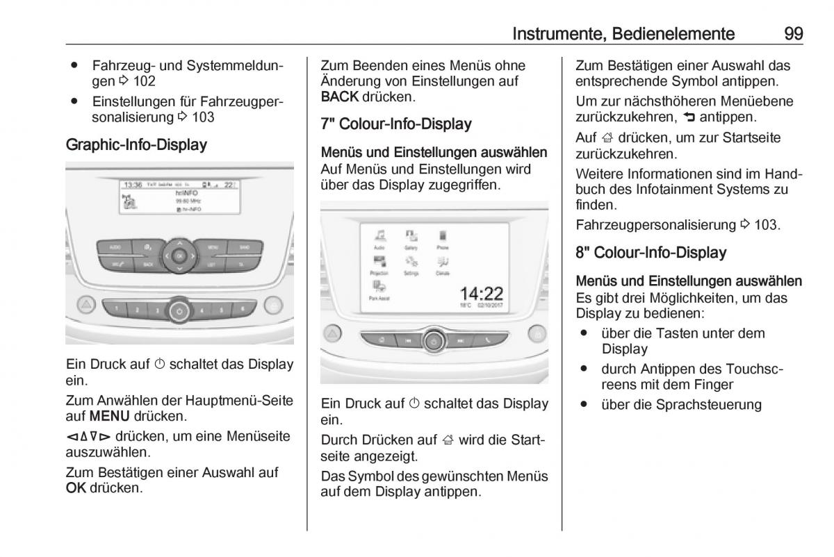 Opel Crossland X Handbuch / page 101