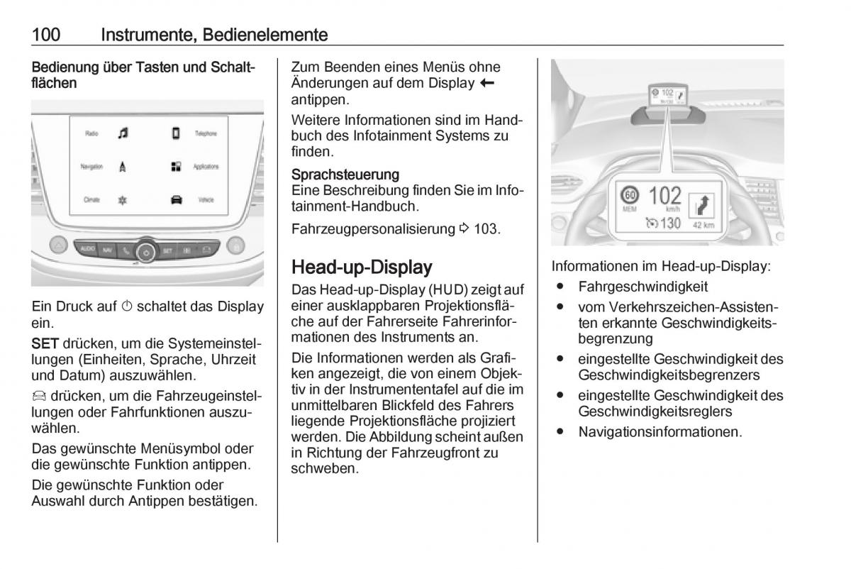 Opel Crossland X Handbuch / page 102