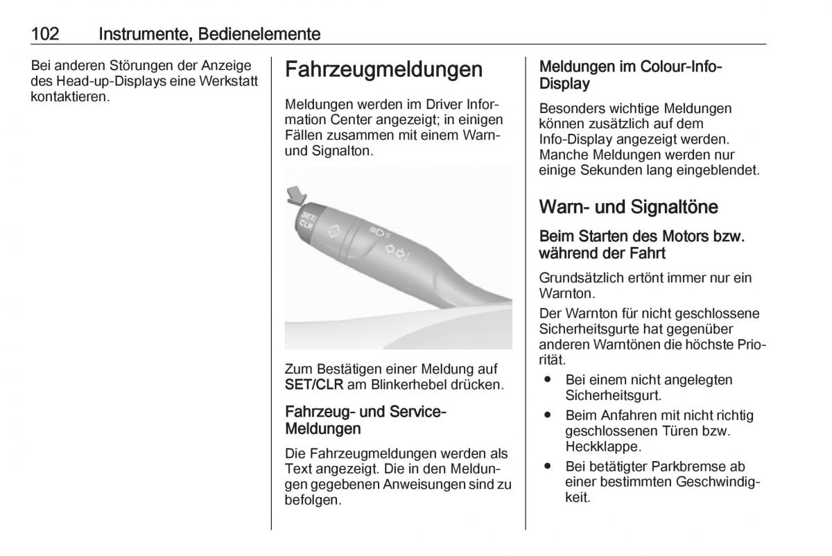 Opel Crossland X Handbuch / page 104