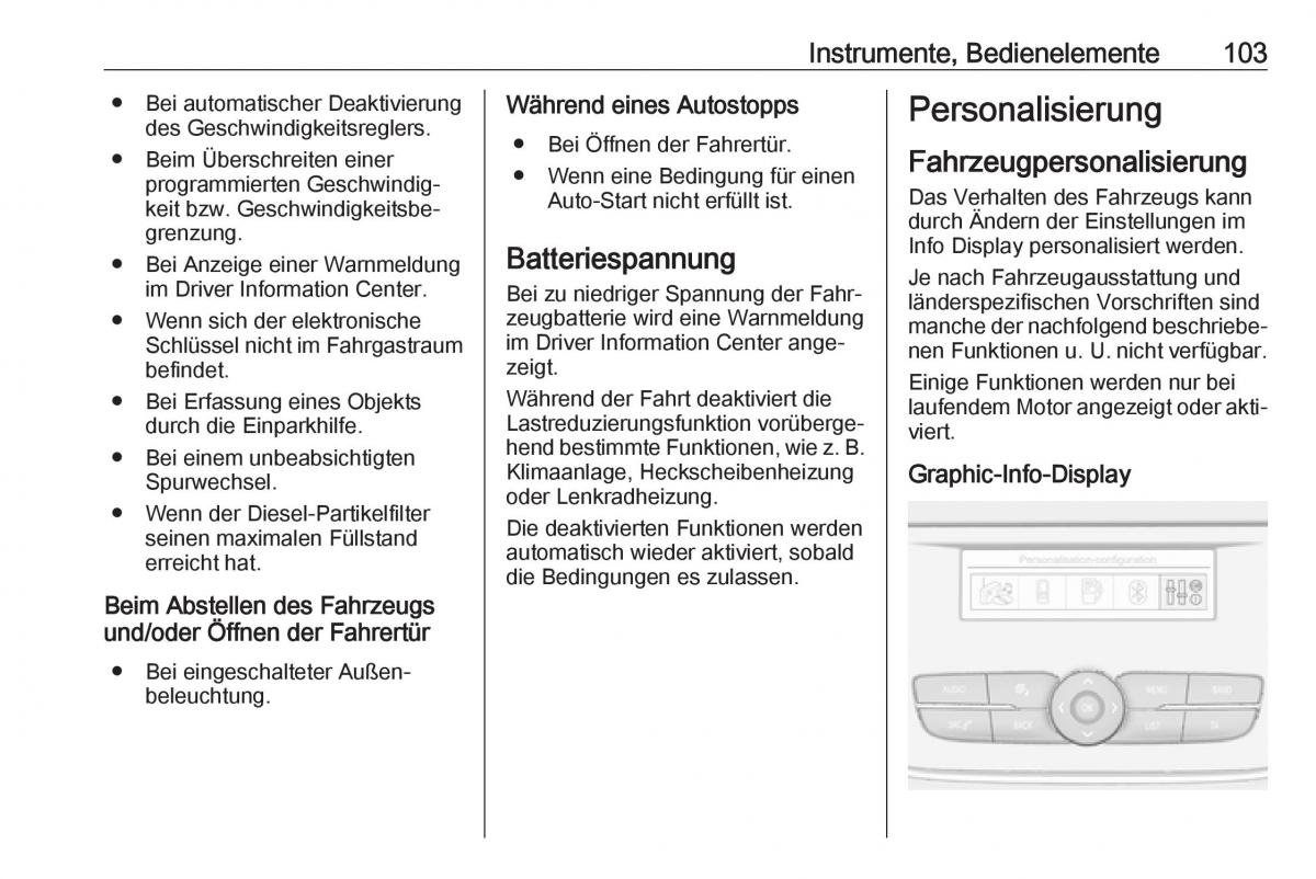 Opel Crossland X Handbuch / page 105