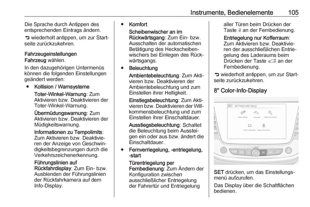 Opel Crossland X Handbuch / page 107