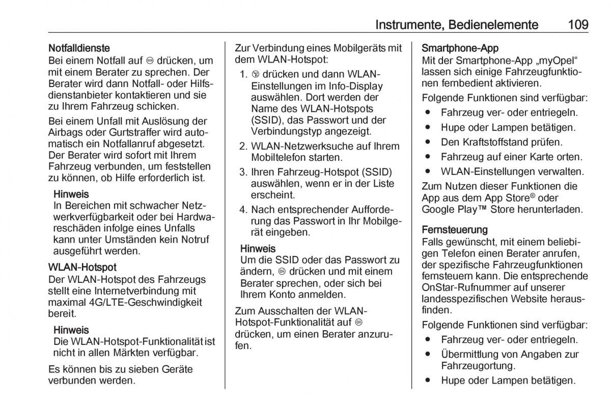 Opel Crossland X Handbuch / page 111