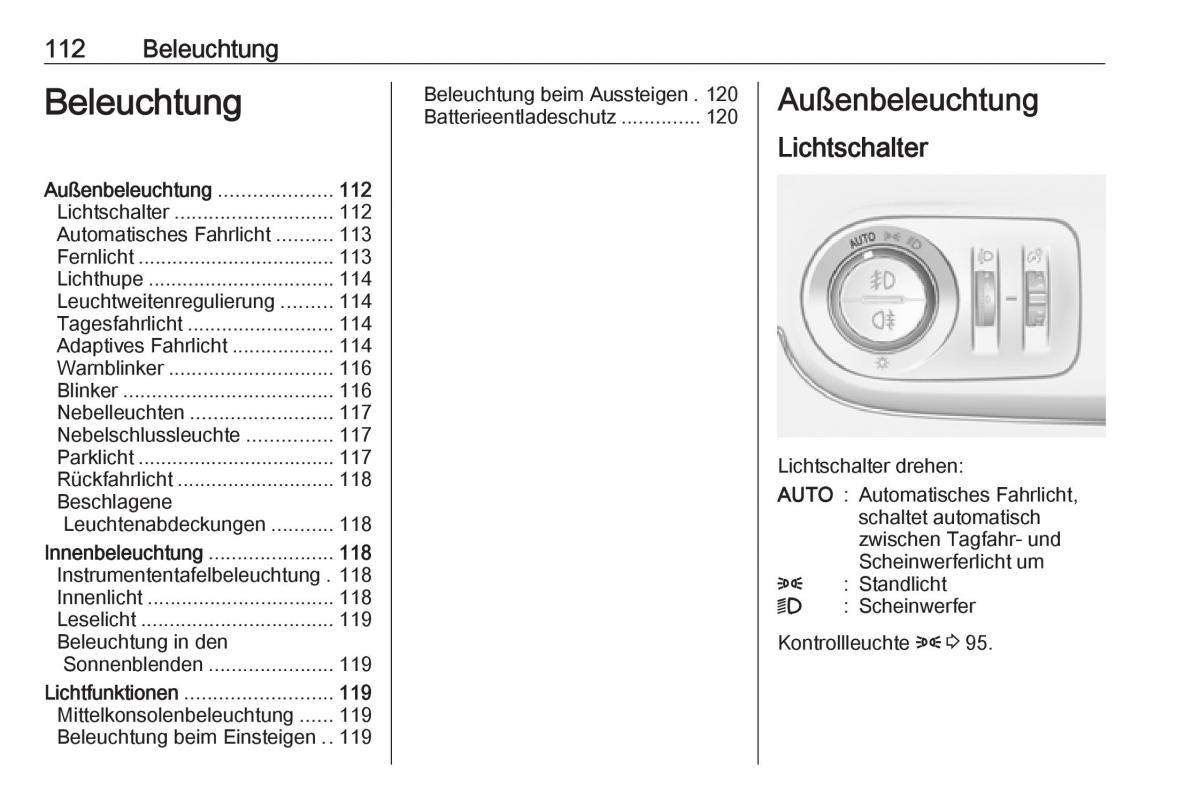 Opel Crossland X Handbuch / page 114