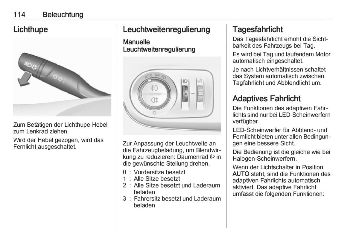 Opel Crossland X Handbuch / page 116