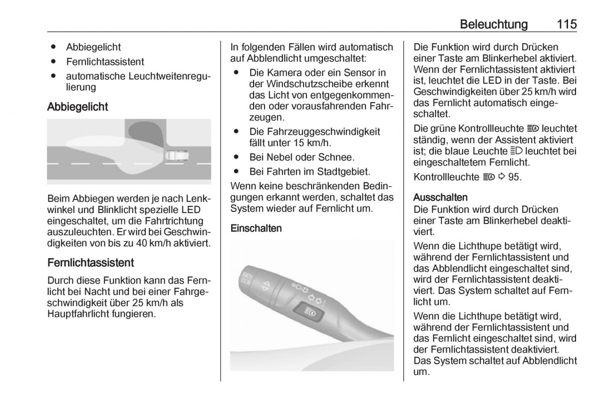 Opel Crossland X Handbuch / page 117