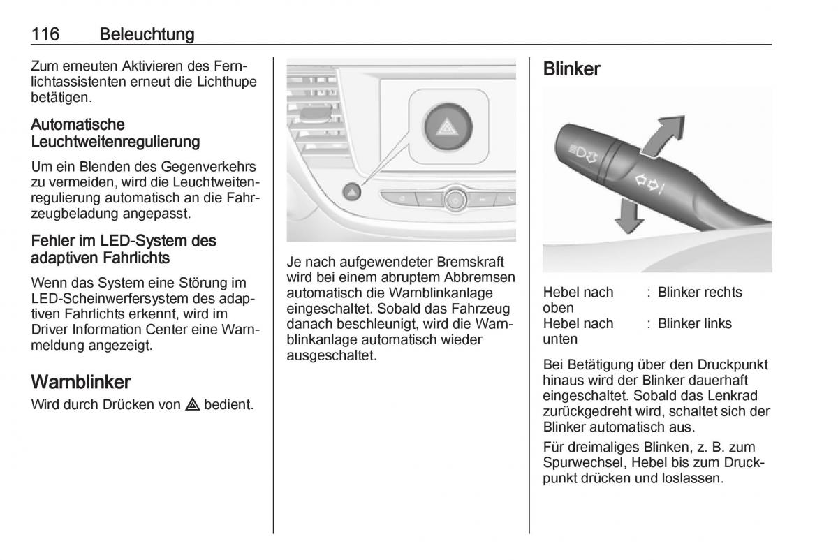 Opel Crossland X Handbuch / page 118