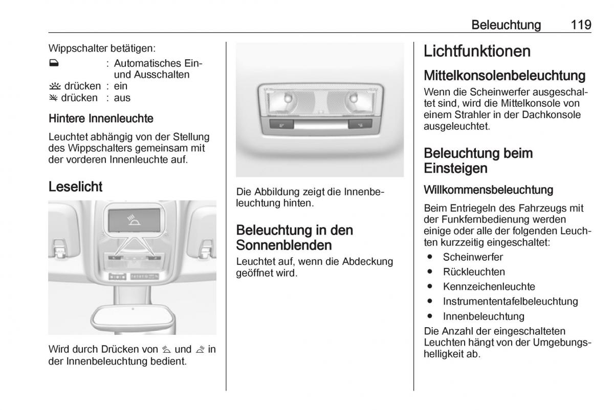 Opel Crossland X Handbuch / page 121