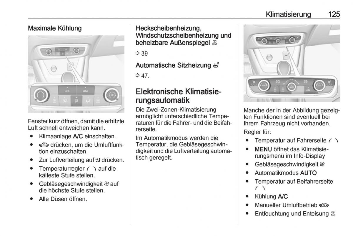 Opel Crossland X Handbuch / page 127