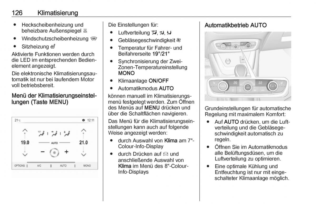 Opel Crossland X Handbuch / page 128