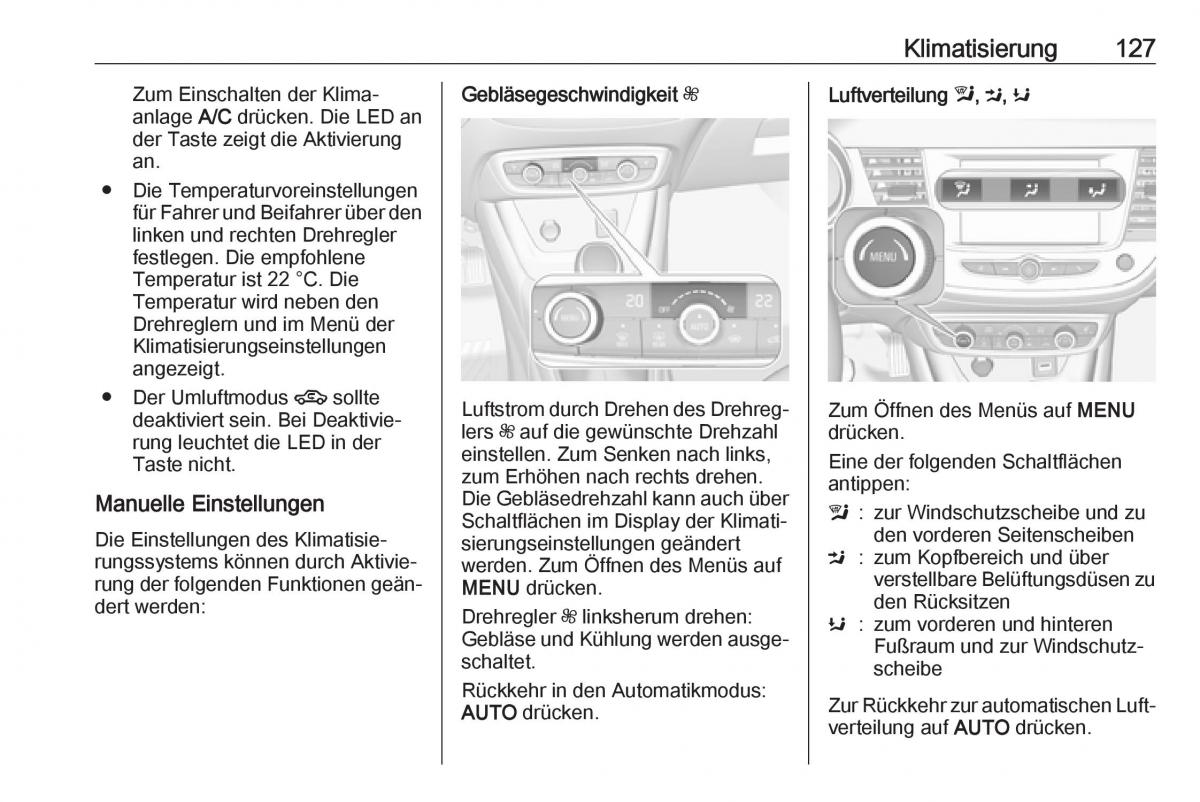 Opel Crossland X Handbuch / page 129