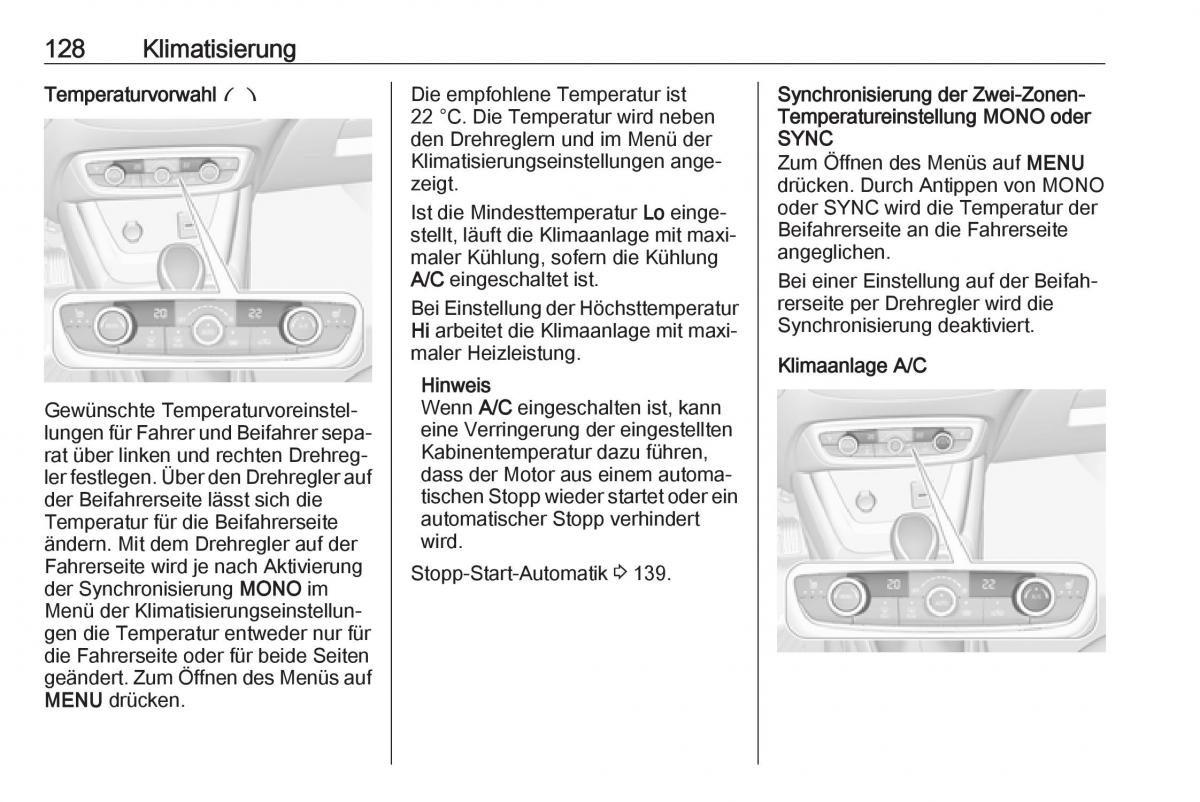 Opel Crossland X Handbuch / page 130