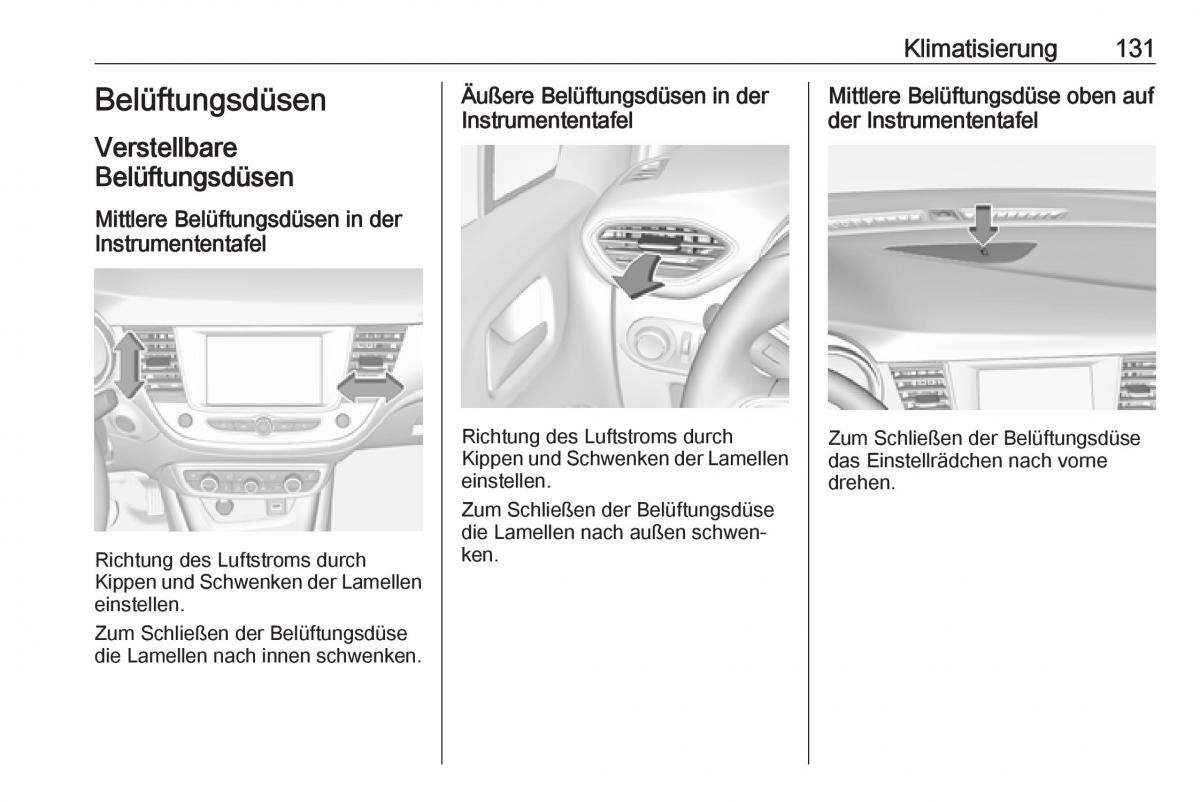 Opel Crossland X Handbuch / page 133