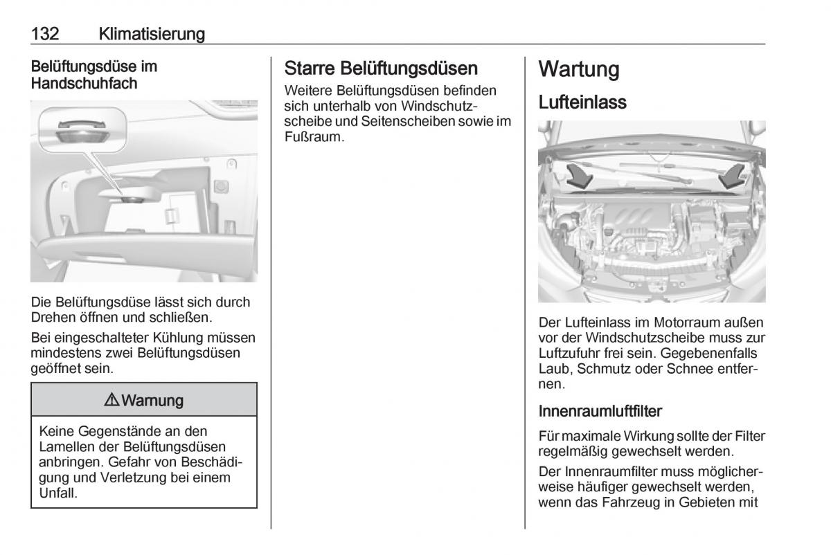 Opel Crossland X Handbuch / page 134