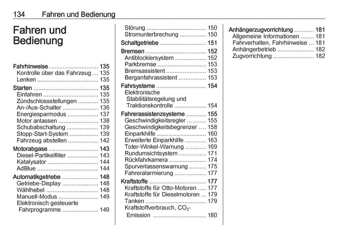 Opel Crossland X Handbuch / page 136