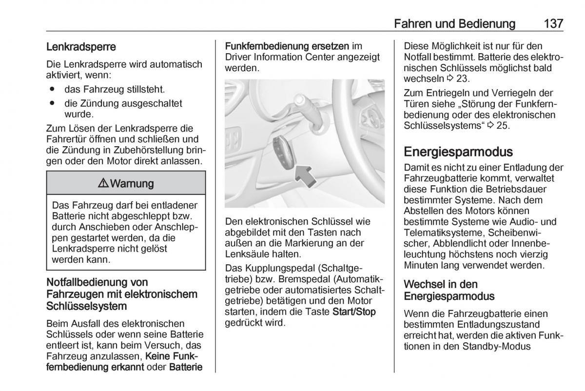 Opel Crossland X Handbuch / page 139