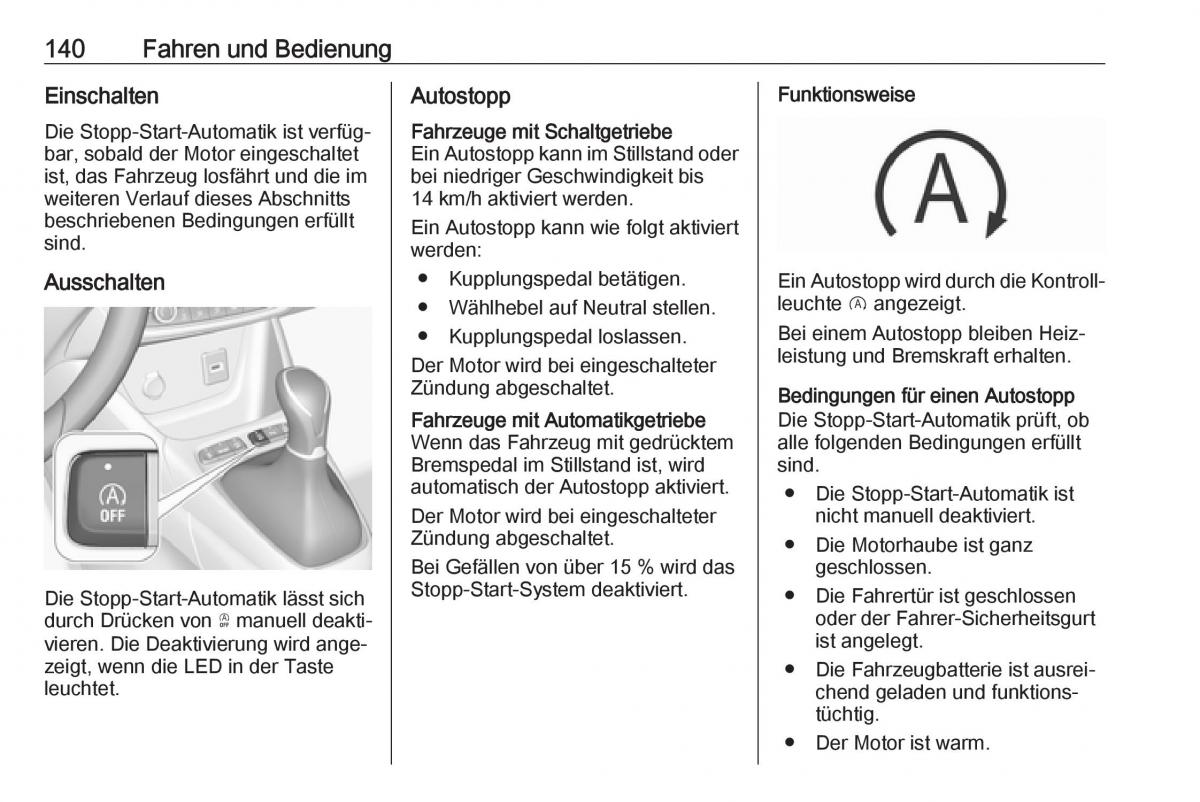 Opel Crossland X Handbuch / page 142