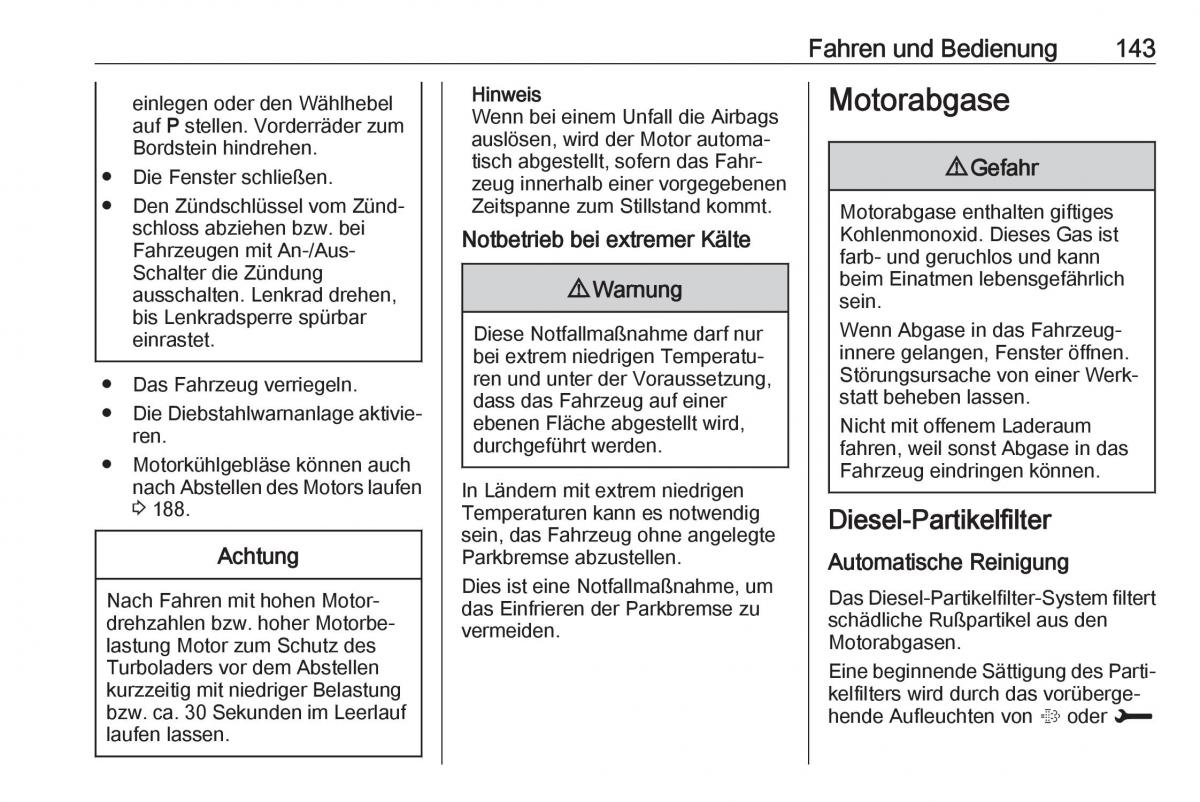 Opel Crossland X Handbuch / page 145