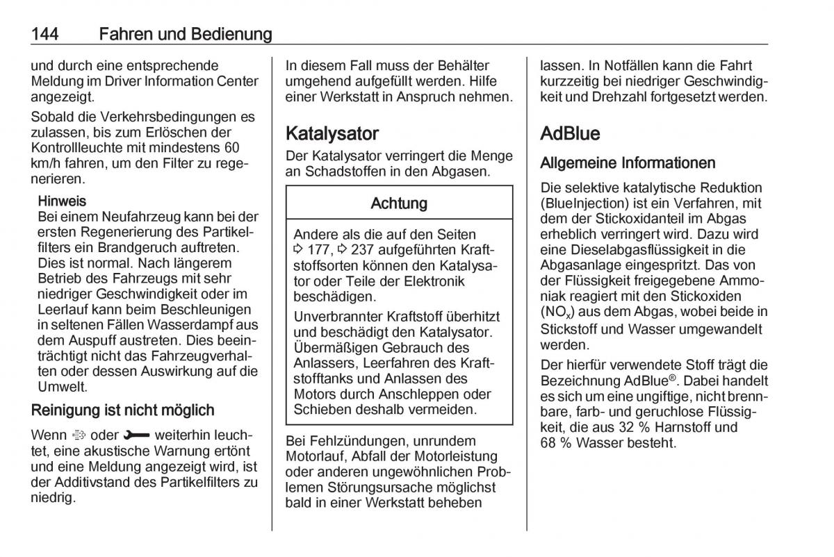 Opel Crossland X Handbuch / page 146